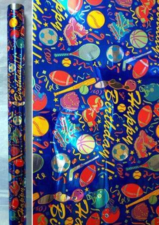Foil  Gift  Wrapping  Paper - Happy Birthday image