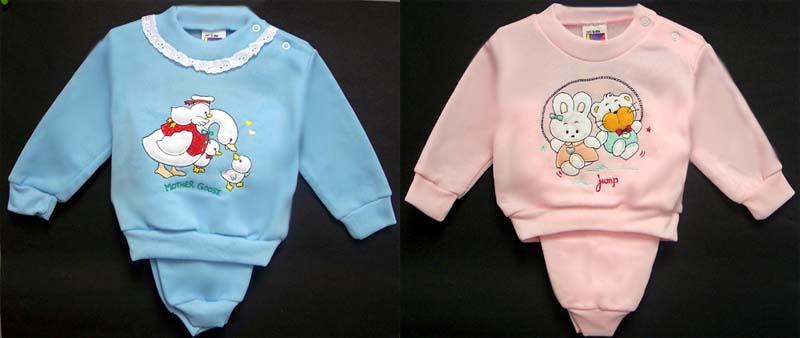 Girls 2Pc Jog Sets With Appliques  - Size: New Born image