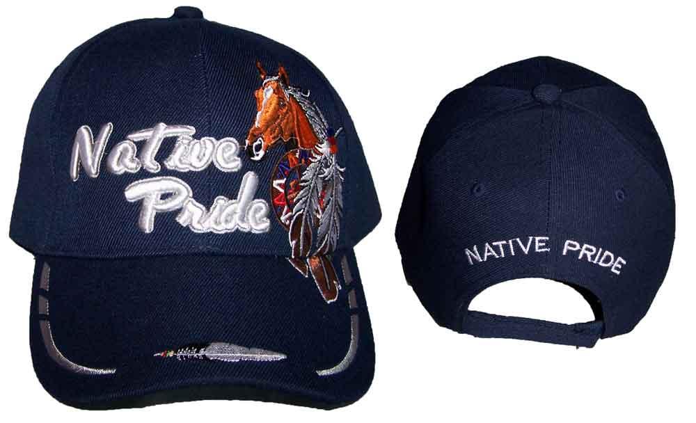 Horse & Feathers Native Pride  Embroidered Baseball Caps Hats image
