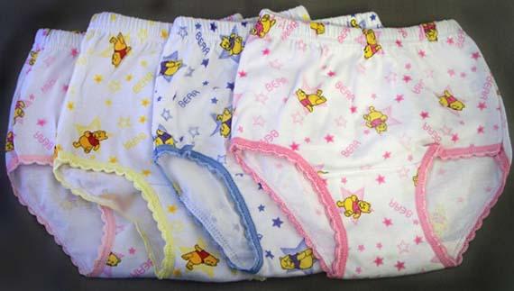 "Little Bears" Big Girls Cotton/Lycra Panties  - Sizes: 4-5-6 image