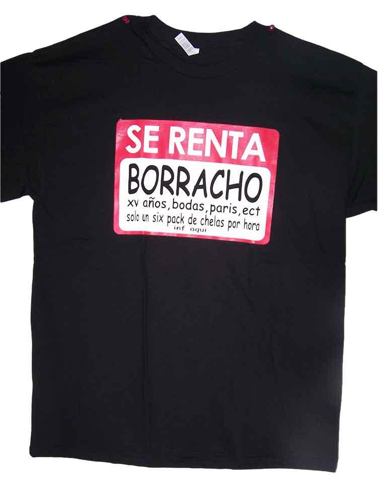 Se Renta Boracho Mexican Theme US Screenprinted Cotton T-Shirts image