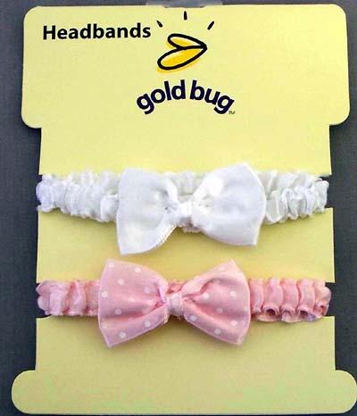 "Gold Bug"  2Pc Pack Baby Girl Headbands image