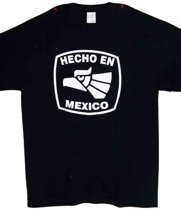 "Hecho En Mexico" US Screen Printed Black T-Shirts For Men image