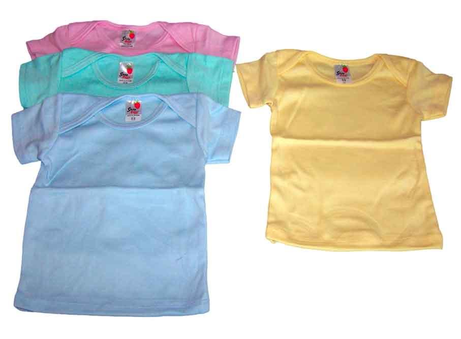 "Straw Berry" Lap Shoulder Shirts - In   Color.  Sizes: N/Borns image