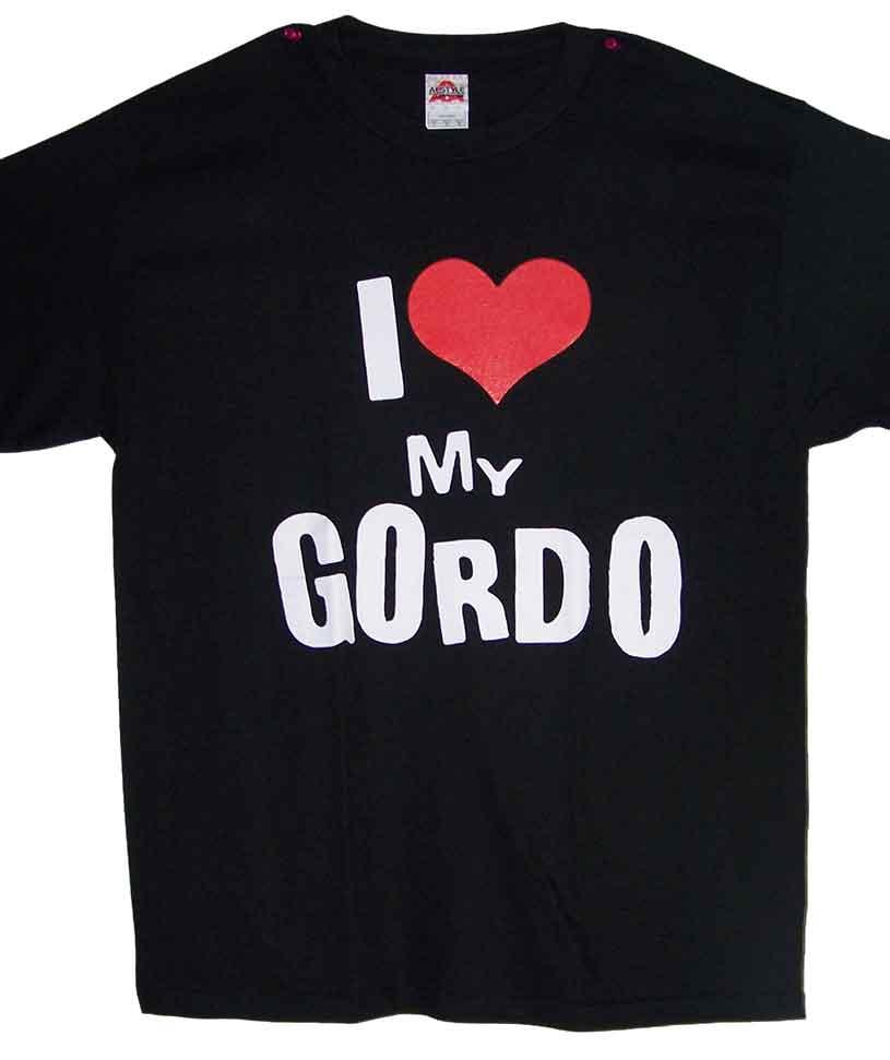 I Love My Gordo" Mexican US Screen Printed Cotton T-Shirts image