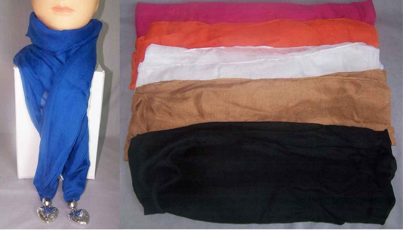Fashion Christian Scarves For Women - With Hearts Pendants image