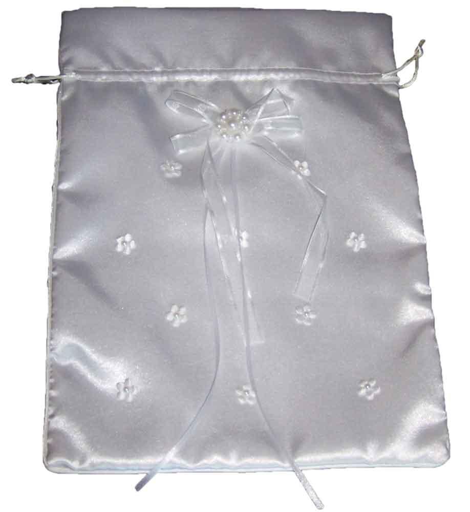 Bridal/Communion/Quincenera Money Bags - Pearls & Flowers image