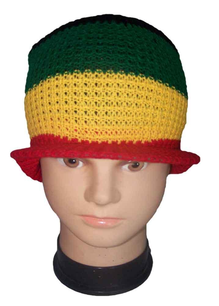 Reggae Rasta  Knitted Winter Caps - Beanies w/ Visor image