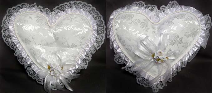 Ring Bearer Pillows   - Heart Shaped -  In Brocade image