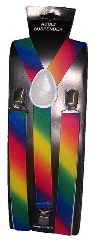 Gay Pride Rainbow Ccolors Adjustable Suspenders For Adults image