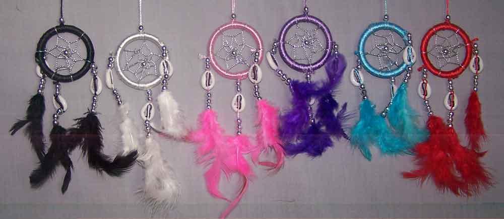 Native Pride  Tribal Handmade  Dream Catchers - Diameter 2" image