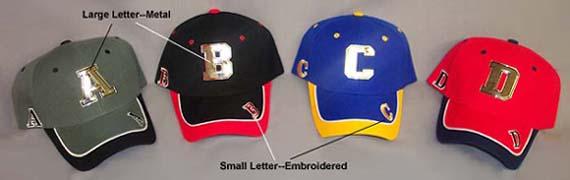 Name Initials (Metal) - Embroidered Baseball Caps - For Adults image