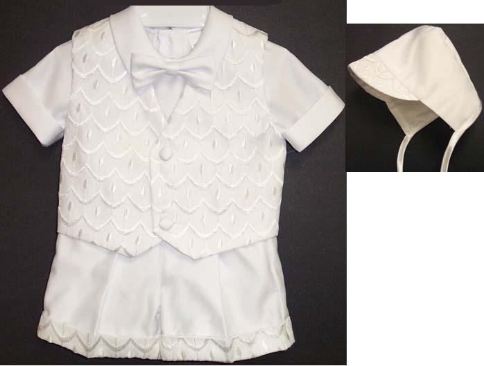 Boys 5Pc Christening Short Sets image
