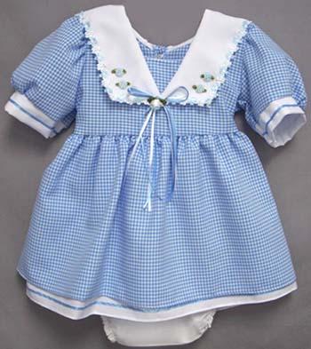 Girls 2Pc Girls & Panty Sets In Gingham Fabric (Size: 9-24 Mos) image