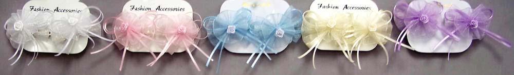 Hair Accessories Girls  Mini Hairbows - With  Flower & Ribbon image