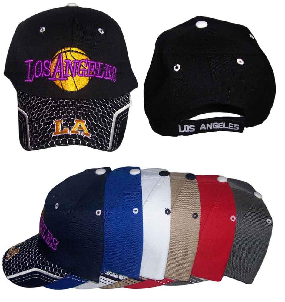 "Los Angeles" Embroidered Sports Baseball  Caps image