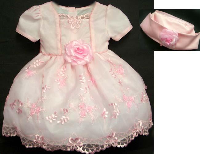 "Whispers" Girls Pageant Dress With Hat - Pink Color ( # 542) image
