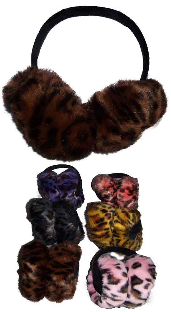 Plush Ear Muffs - Ear Warmers For Adults - Animal Prints image