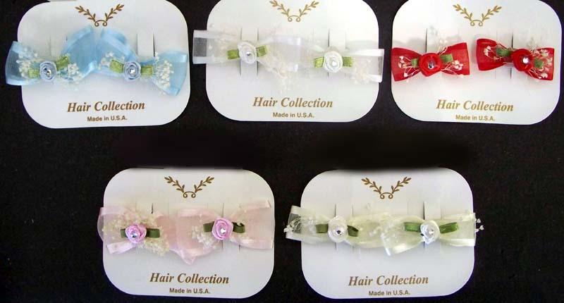 Hair Accessories Baby Girls Mini Hair Bows With Velcro image