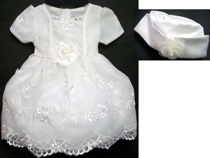"Whispers" Girls Pageant Dress With Hat - White Color image