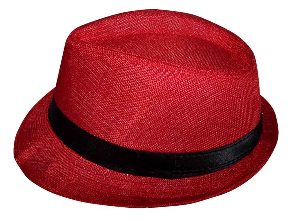 Fedora Trilby Hats For Kids - Classic Style - Red Color image