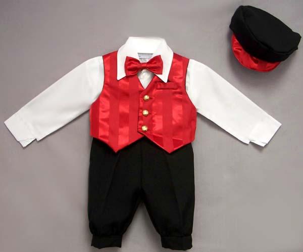 5Pc Boys Knicker Set (Sizes: 6-24 Mos) - Red Color image