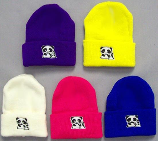 "Panda" Infants  Knitted Winter Caps/Beanies   ( # 2063-D) image