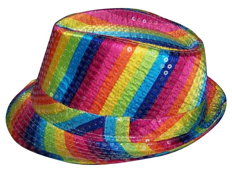 Fedora Trilby Hats For Adults - Rainbow Colors image