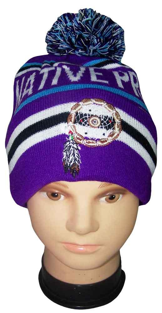 Native Pride Embroidered Beanies Winter Caps - Dream Catcher image