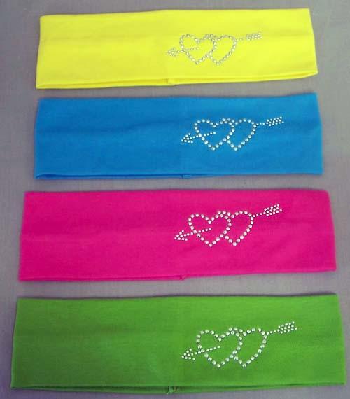 Hair Accessories "Hearts" Girls Headbands With Rhinestones image