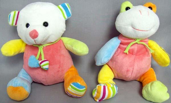 Plush Baby Rattles - 8" Rainbow Baby Animals image
