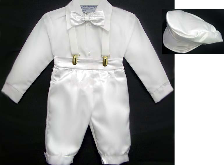 Boys 4Pc All-White Knicker Sets (6-24 Mos) image