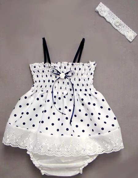 3Pc Girls Sundress  - Polka Dots image