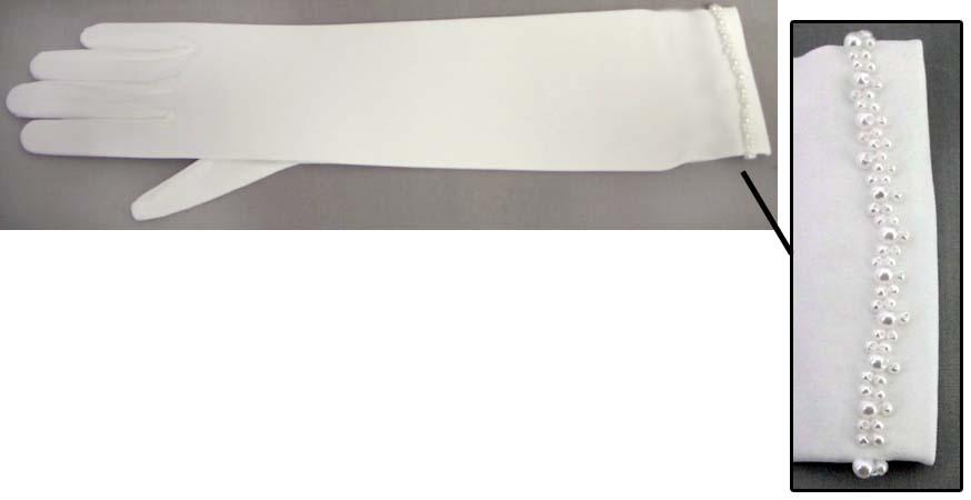 Womens Gloves With String of  Pearls   ( #G298Y8) image