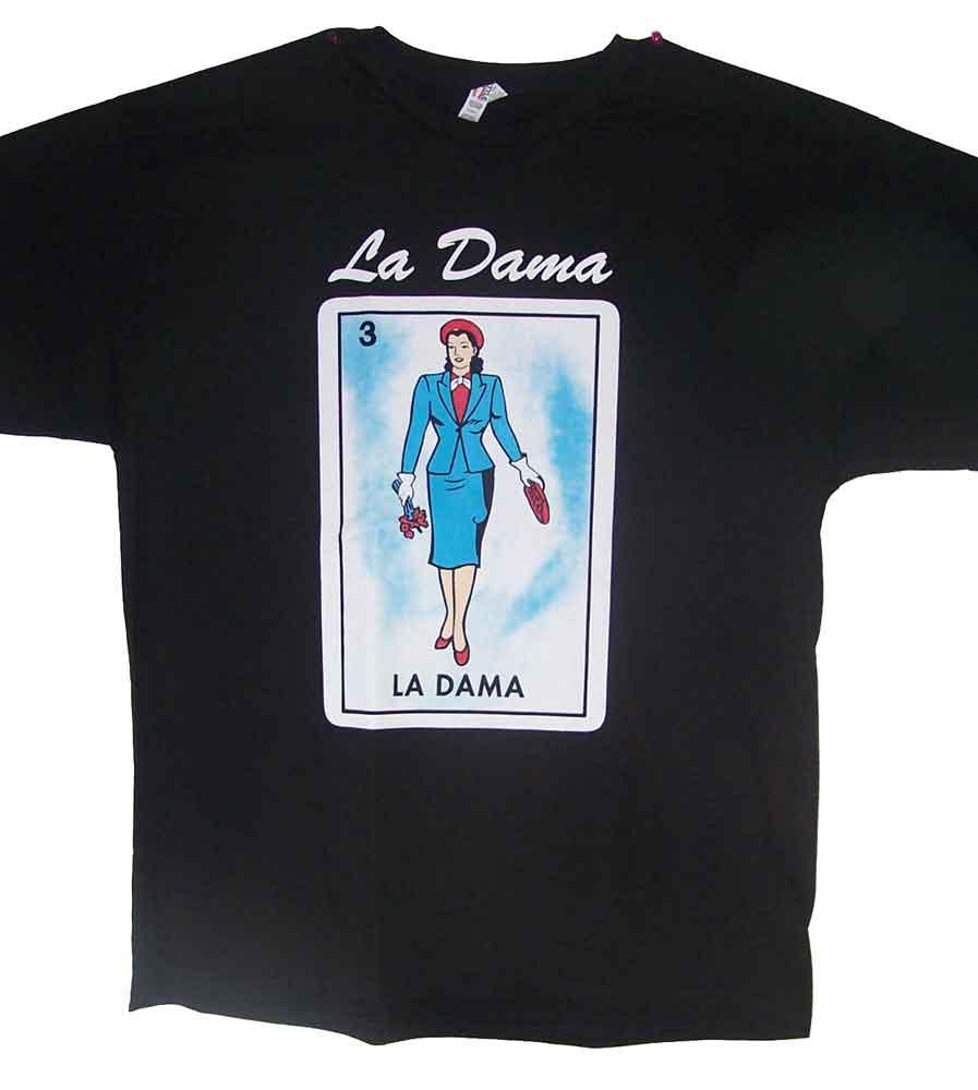 Lottery T-Shirts Loteria T-Shirts Mexican T-Shirts - La Dama image