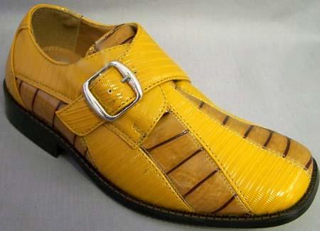Boys Dress Shoes - Yellow/Gold Color image