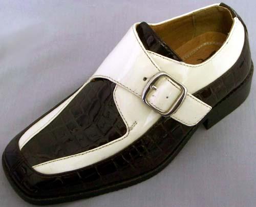 Boys Dress Shoes - 2Tone Beige & Brown image