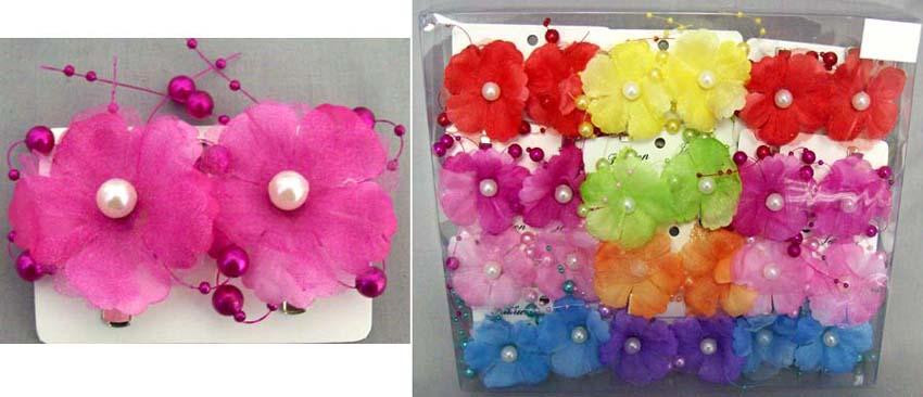 Girls Silk Flower Mini Haibows With Simulated Pearl  ( C-096) image