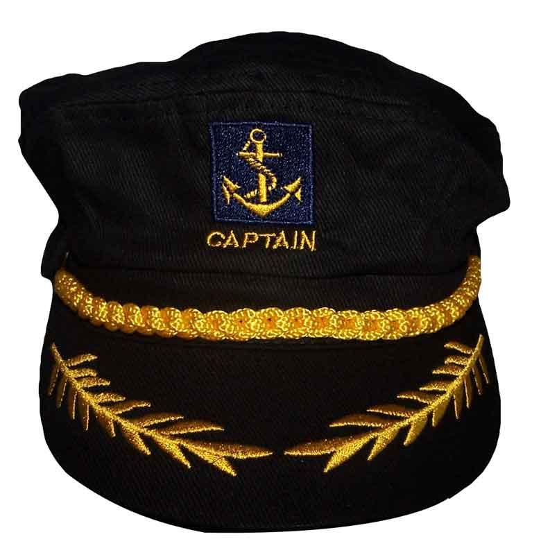 Captain's Sailor Nautical Hats Caps - Black Color image