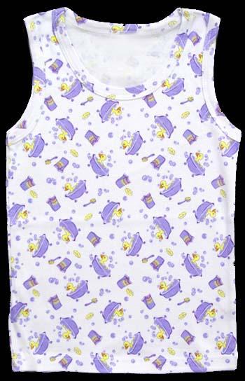 "Hello Kid"  Girls Sleeveless Cotton Tops - Sizes: 1-3 image