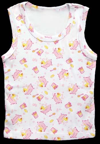 "Hello Kids" Girls Sleeveless Cotton Tops - Sizes: 4-6 image