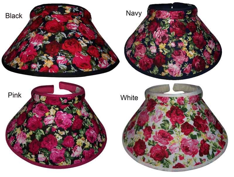 Women's Sun Visors  Visor Hats  - Roses Designs image