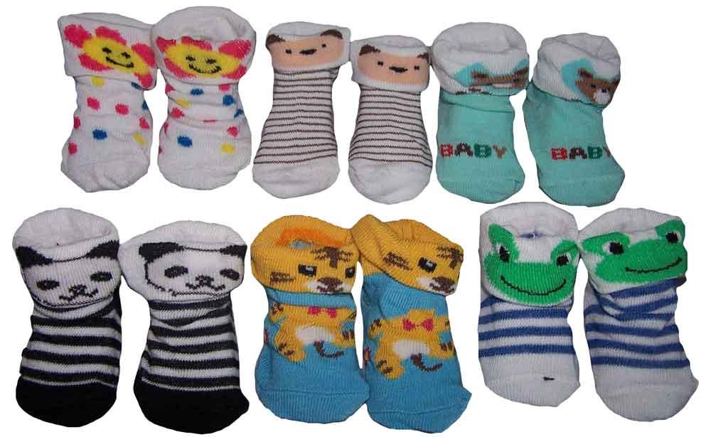 Baby New Born Size Socks In Patterns Boys NB image