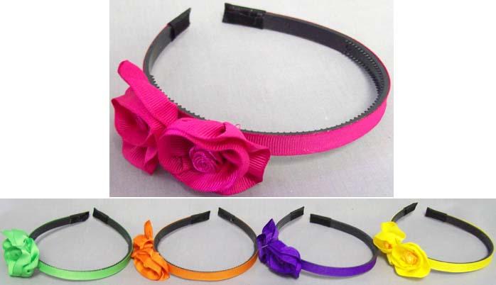 Girls Headbands With Flowers  ( # HK191R) image