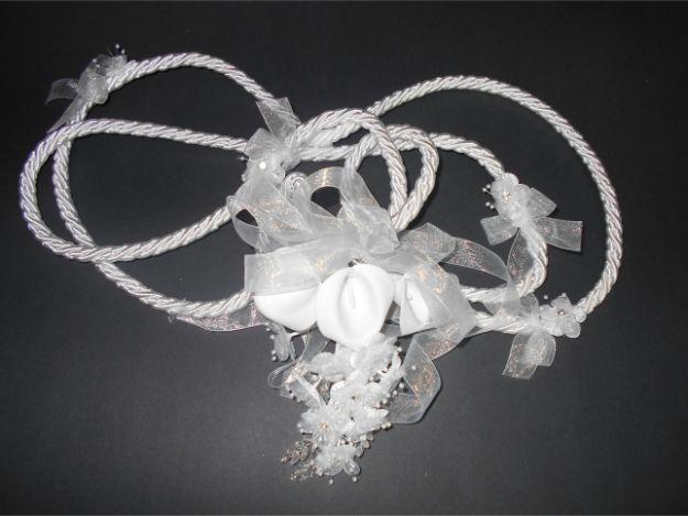 Hand-Made Wedding Lassos - Lazos De Boda - White Color image