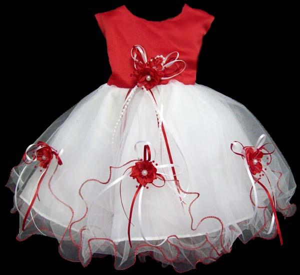 Baby Girl Pageant Dress - Red Color (Sizes: 9-24 Mos) image