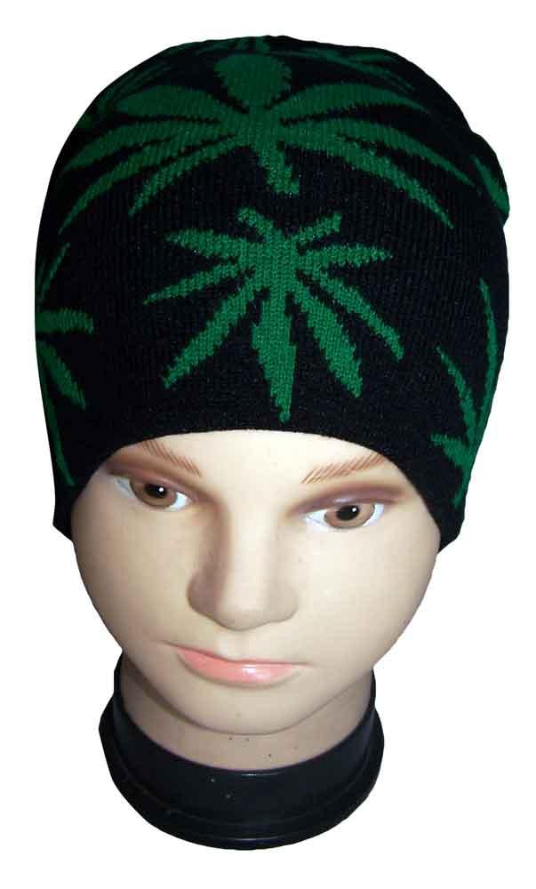 Marijuana Weed Cannabis Embroidered  Beanies Winter Caps image