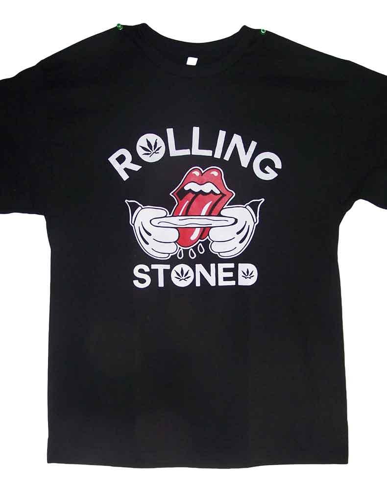 Marijuana Weed Urban Wear T-Shirts - Rolling Stoned - Red image