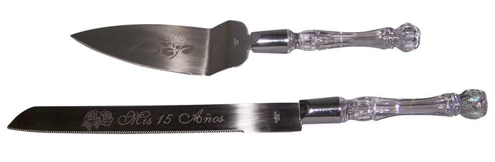 Quincenera 2Pc Knife & Server Cake Sets image