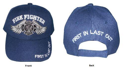 Fire Fighter Firemen Baseball Caps  - Navy Color image